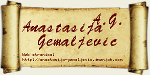 Anastasija Gemaljević vizit kartica